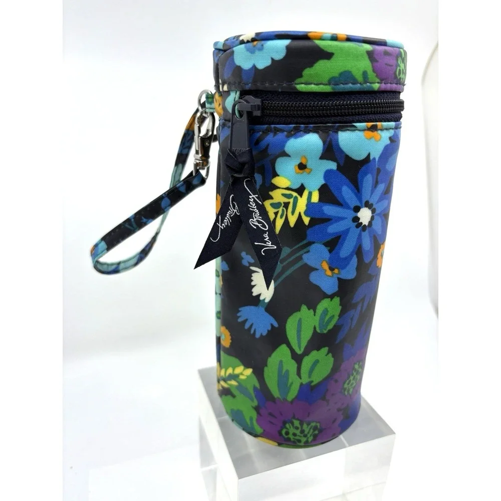 Vera Bradley Insulated Water Baby Bottle Travel Caddy Wristlet Midnight Read